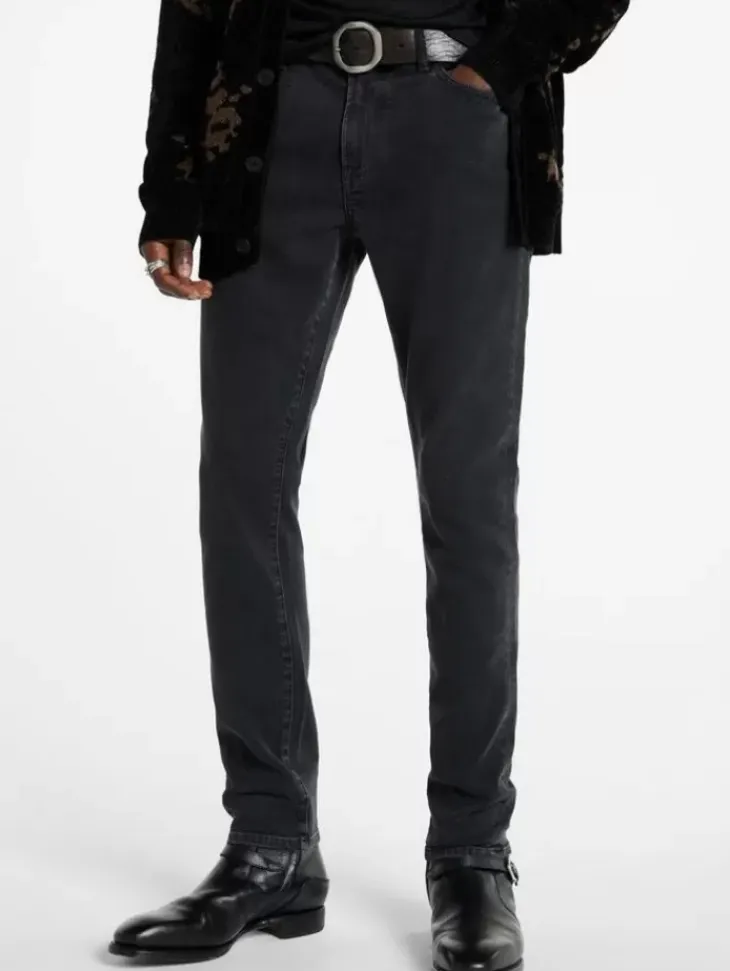 Jeans & Pants>John Varvatos J704-TAPERED FIT BLUEBLACK