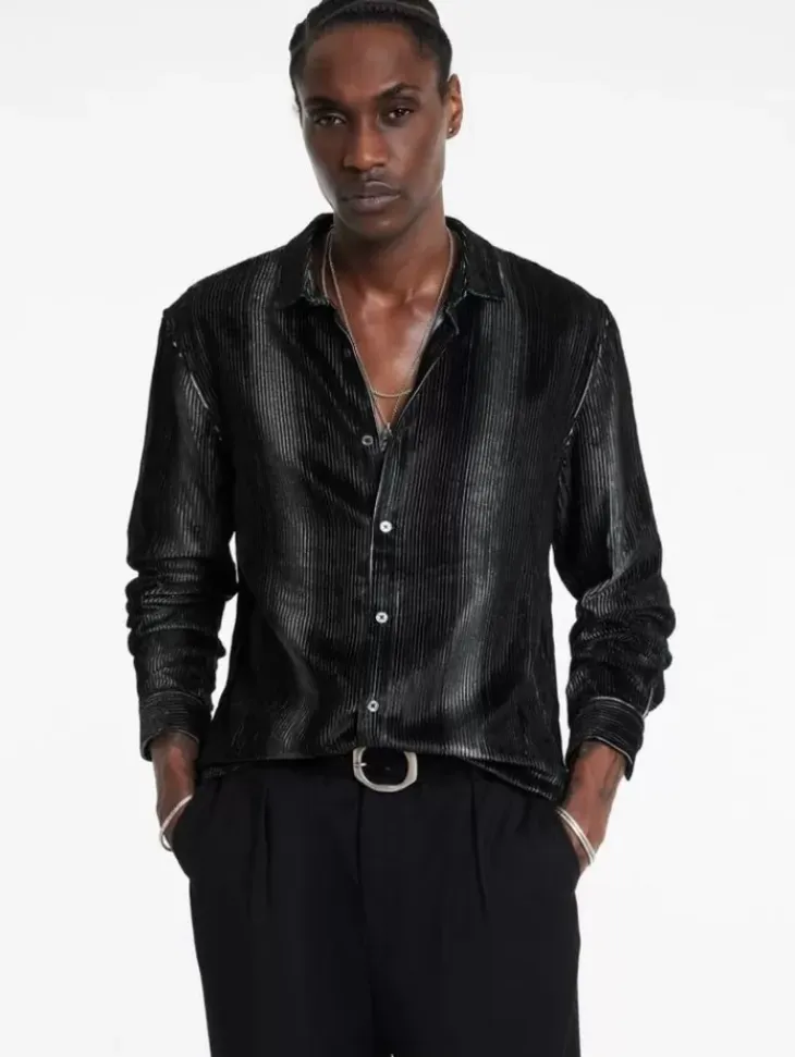 Shirts>John Varvatos KINNEY SHIRT SMOKEDPEARLGREY