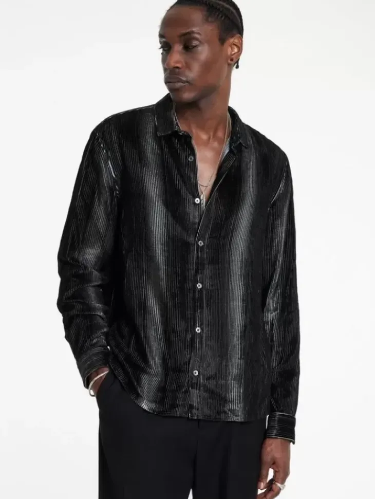 Shirts>John Varvatos KINNEY SHIRT SMOKEDPEARLGREY
