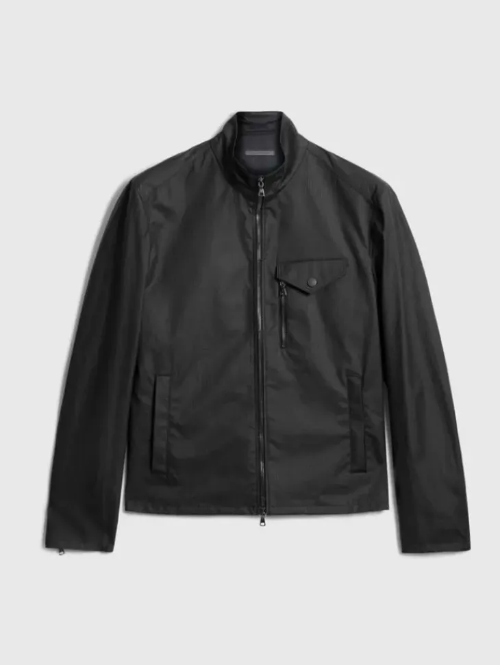 Tops|Leather & Outerwear>John Varvatos KNOX RACER BLACK
