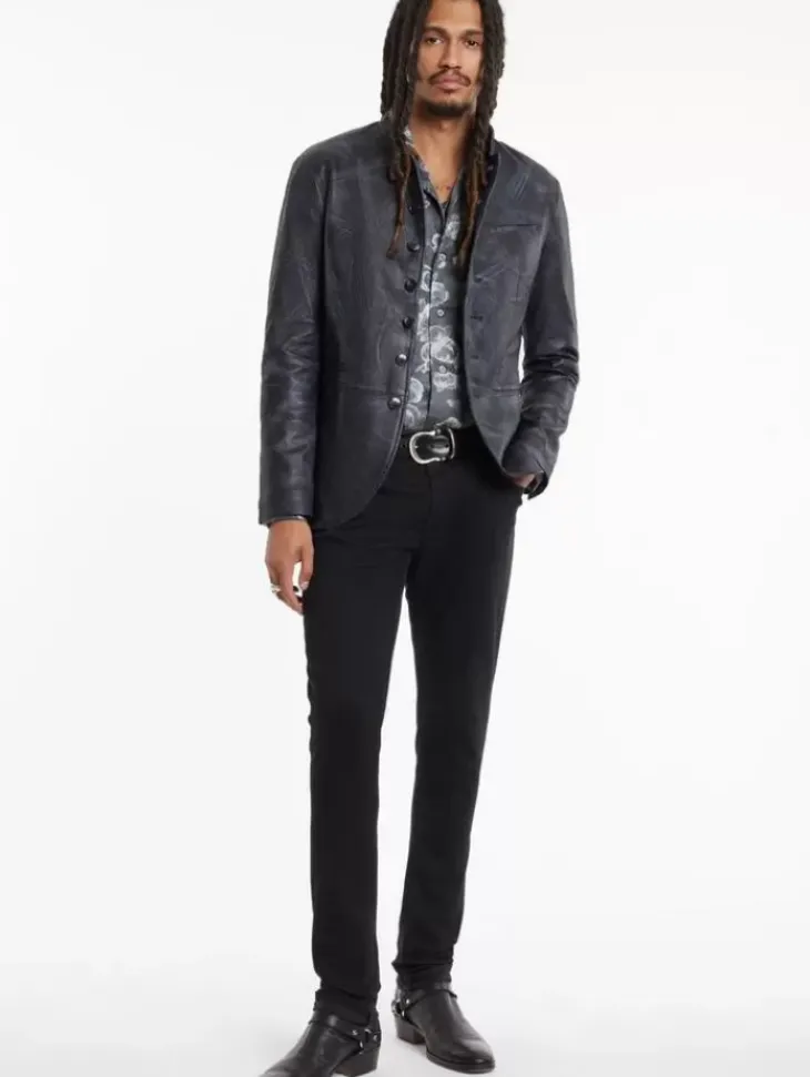 Leather & Outerwear|Tops>John Varvatos LASSEN JACKET DUSTYBLUE