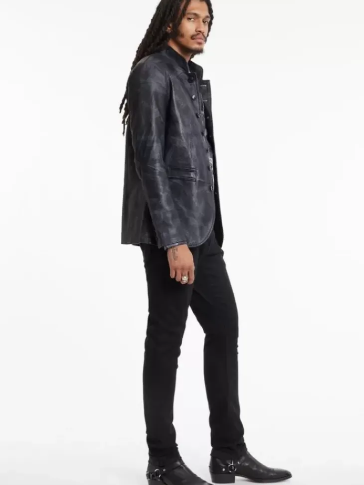 Leather & Outerwear|Tops>John Varvatos LASSEN JACKET DUSTYBLUE