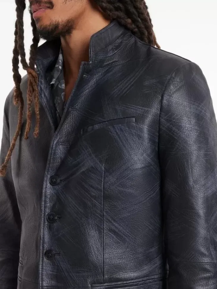 Leather & Outerwear|Tops>John Varvatos LASSEN JACKET DUSTYBLUE