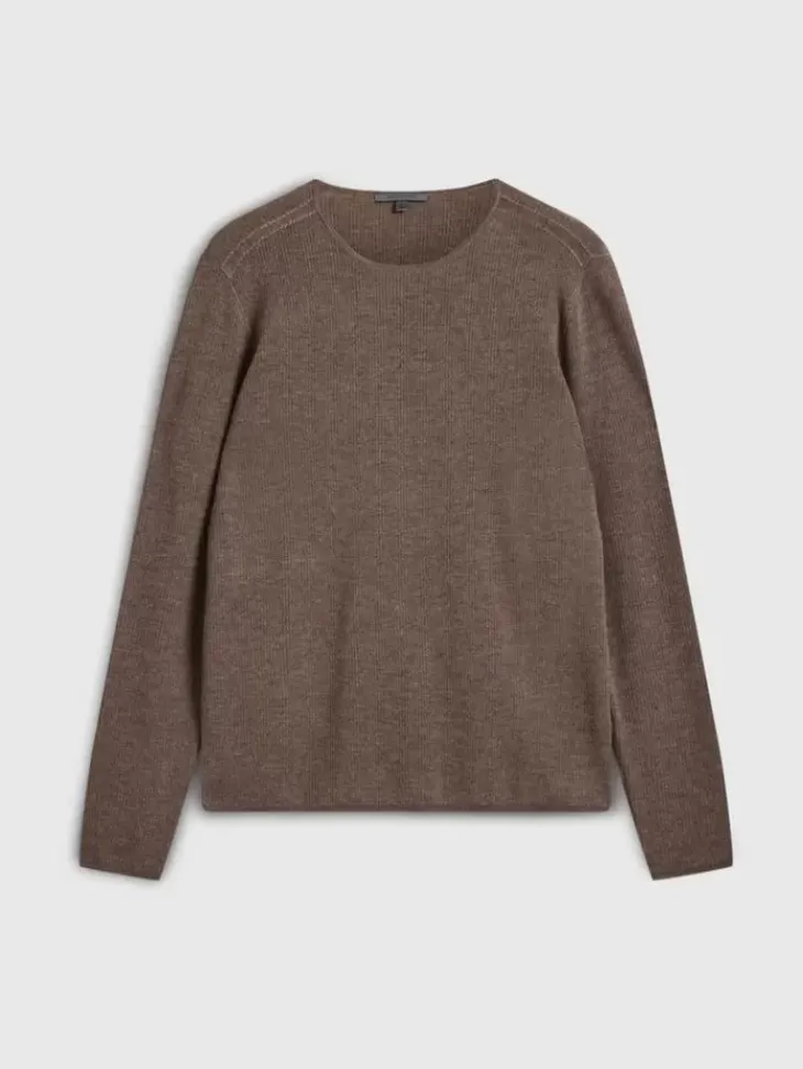 Tops>John Varvatos LEIRA CREWNECK SWEATER ELEPHANT