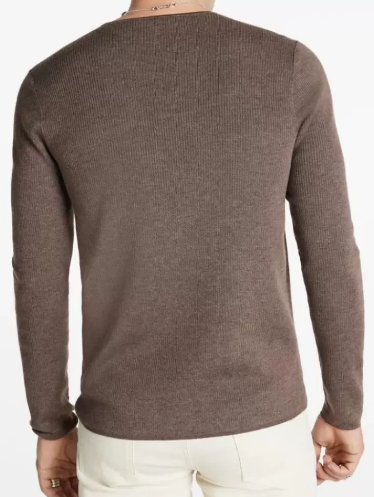 Tops>John Varvatos LEIRA CREWNECK SWEATER ELEPHANT