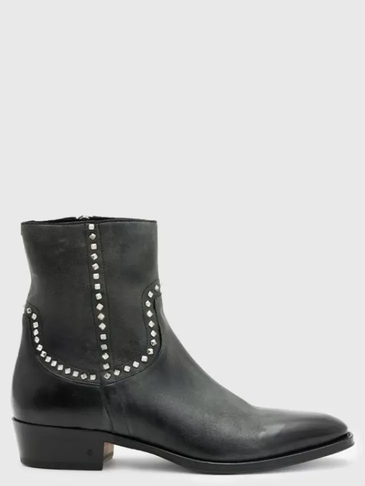 Shoes & Accessories>John Varvatos LUDLOW STUDDED BOOT BLACK