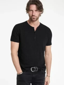 Henleys>John Varvatos MADOC HENLEY BLACK