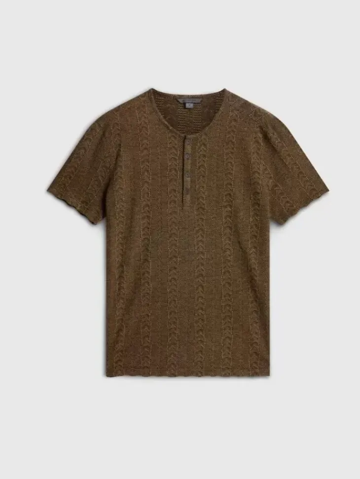 Henleys>John Varvatos MADOC HENLEY CHOCOLATE