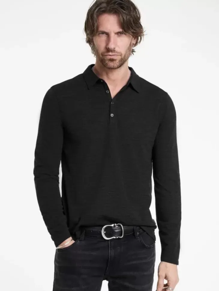 Polos>John Varvatos MALEO POLO BLACK