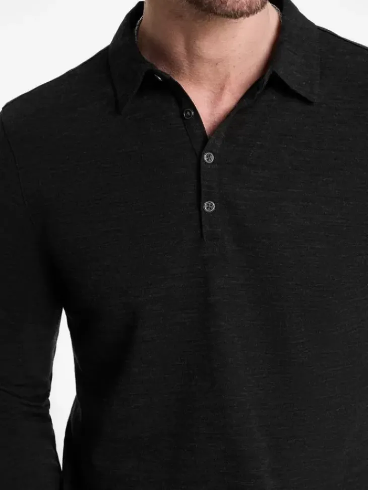 Polos>John Varvatos MALEO POLO BLACK