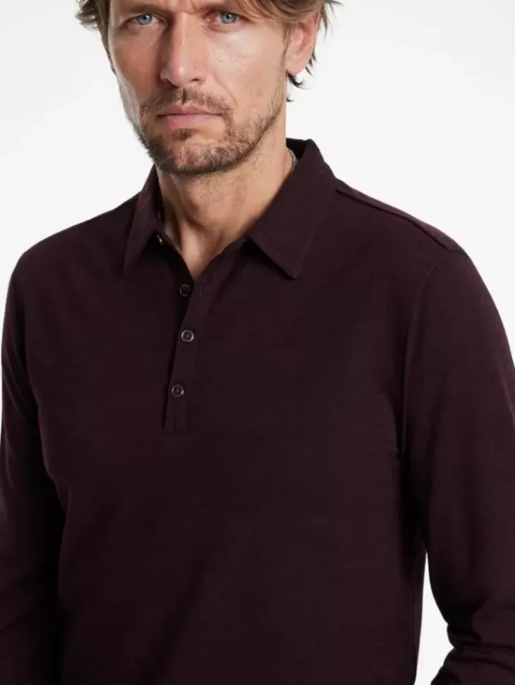 Polos>John Varvatos MALEO POLO Merlot