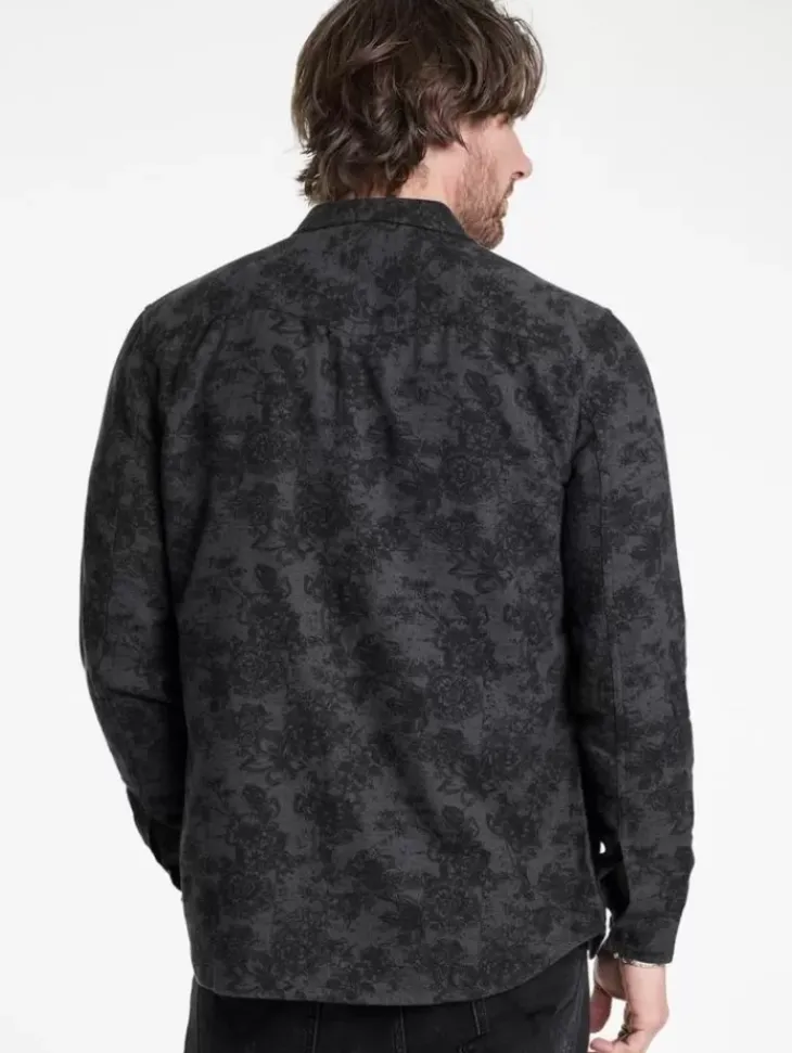 Shirts>John Varvatos MARSHALL WESTERN SHIRT CONCRETEGRE