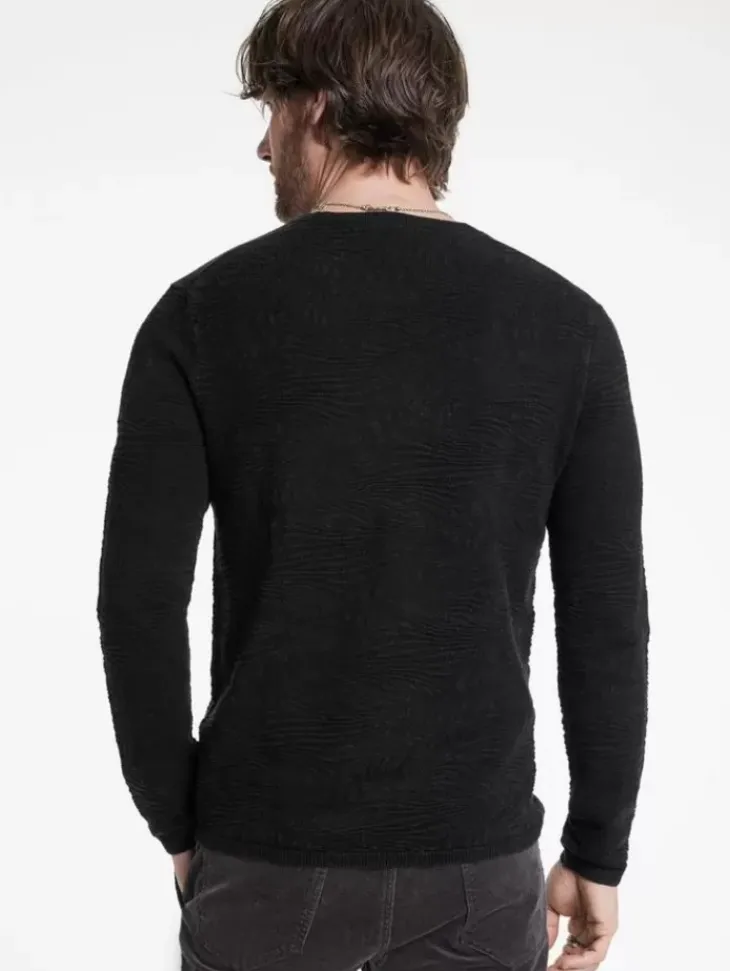 Sweaters>John Varvatos MERCER CREW BLACK