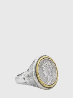 Jewelry>John Varvatos MERCURY COIN RING NOCOLOR