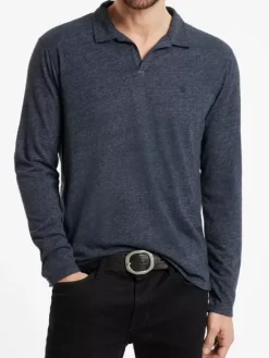 Tops>John Varvatos MERCURY POLO NAVY