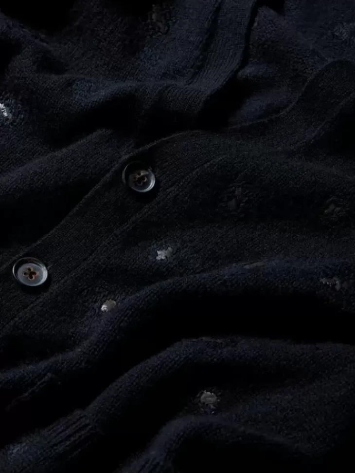 Leather & Outerwear|Tops>John Varvatos MIRADOR CARDIGAN BLACK