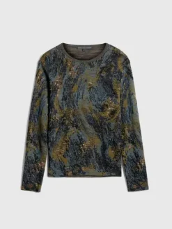 Tops>John Varvatos MORENA CREWNECK SWEATER AVOCADO