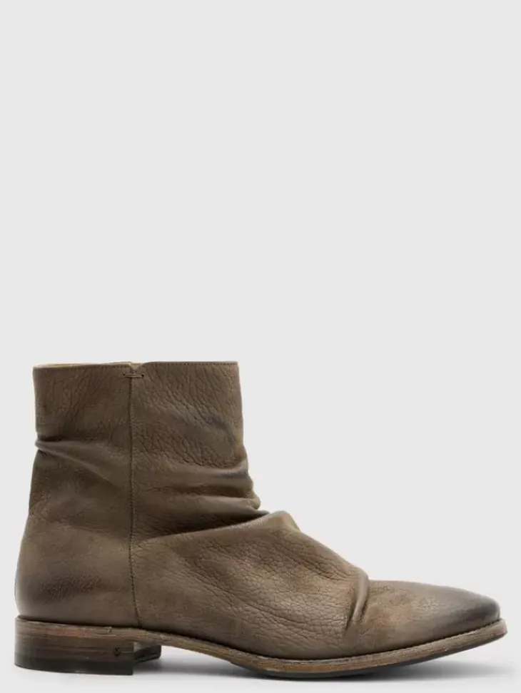 Boots|Leather Boots>John Varvatos MORRISON SHARPEI BOOT FLATGREY
