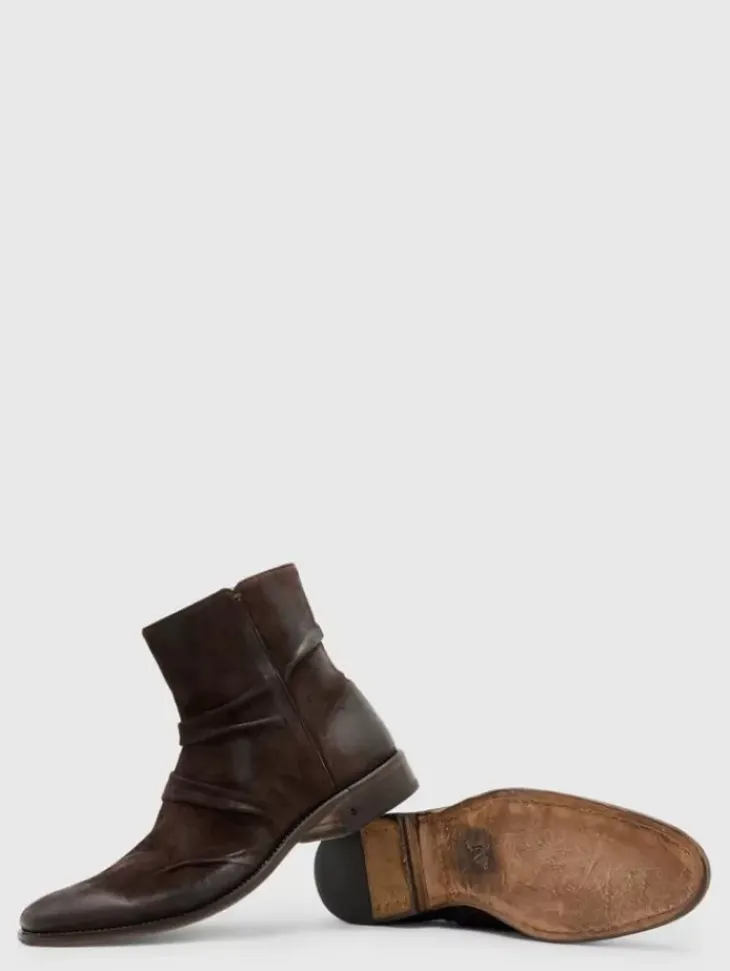 Boots|Leather Boots>John Varvatos MORRISON SHARPEI BOOT CHOCOLATE