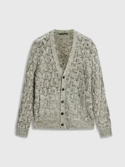 Leather & Outerwear|Tops>John Varvatos MOTHE CARDIGAN DEEPOLIVE