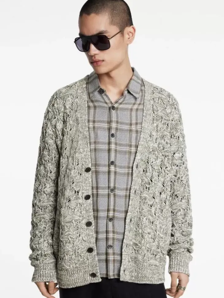 Leather & Outerwear|Tops>John Varvatos MOTHE CARDIGAN DEEPOLIVE