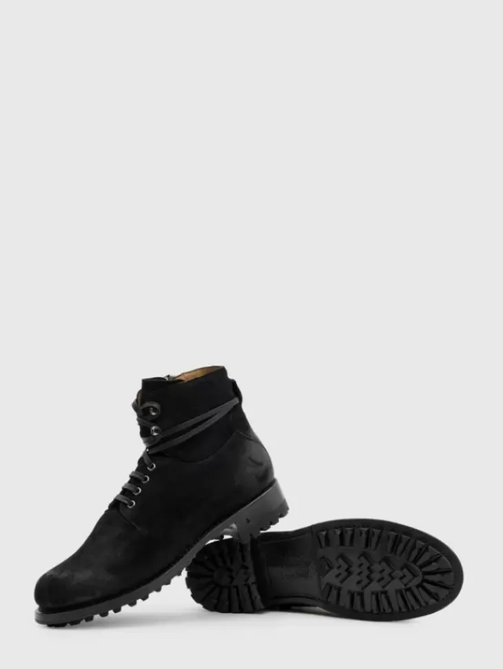 Boots|Leather Boots>John Varvatos MOTO WORK BOOT CHARCOAL