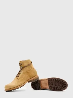Boots|Leather Boots>John Varvatos MOTO WORK BOOT LTBROWN