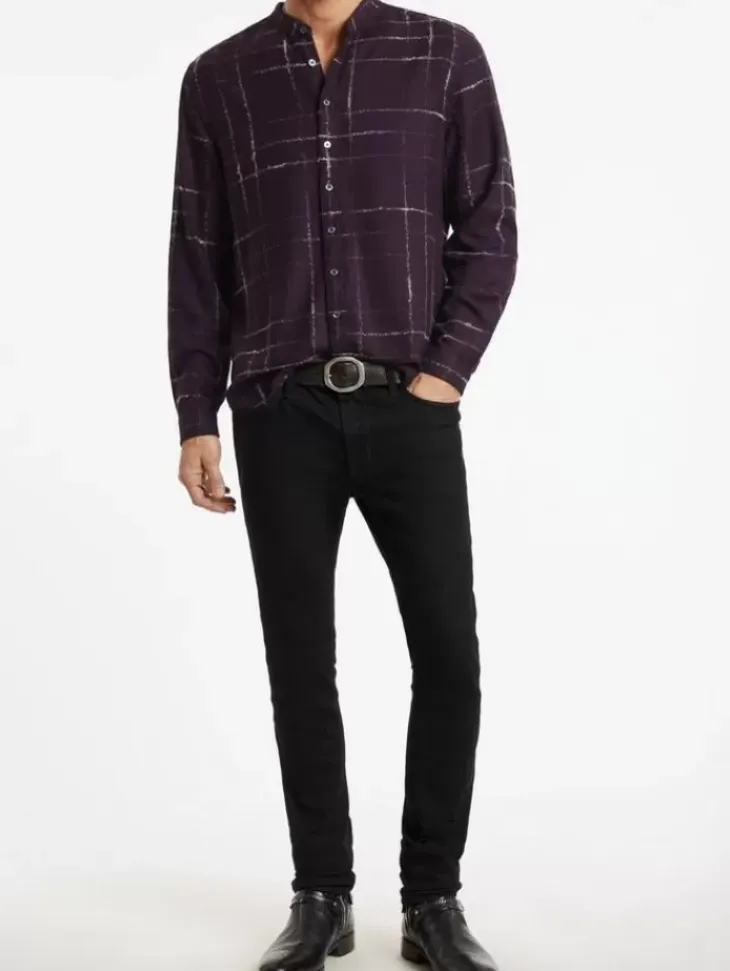 Tops>John Varvatos MOTT SHIRT CRANBERRY