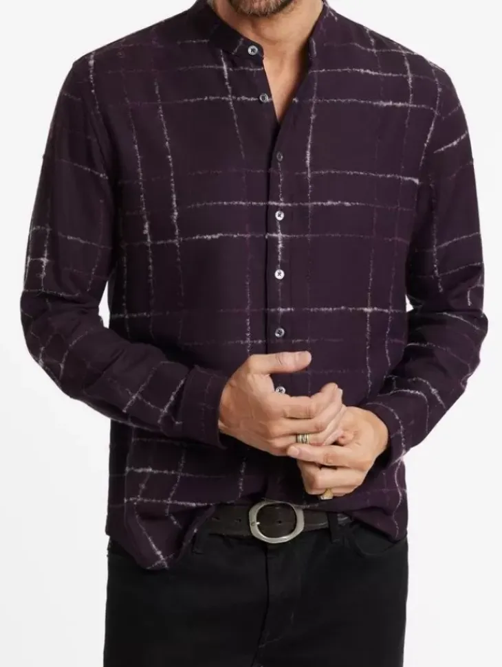 Tops>John Varvatos MOTT SHIRT CRANBERRY
