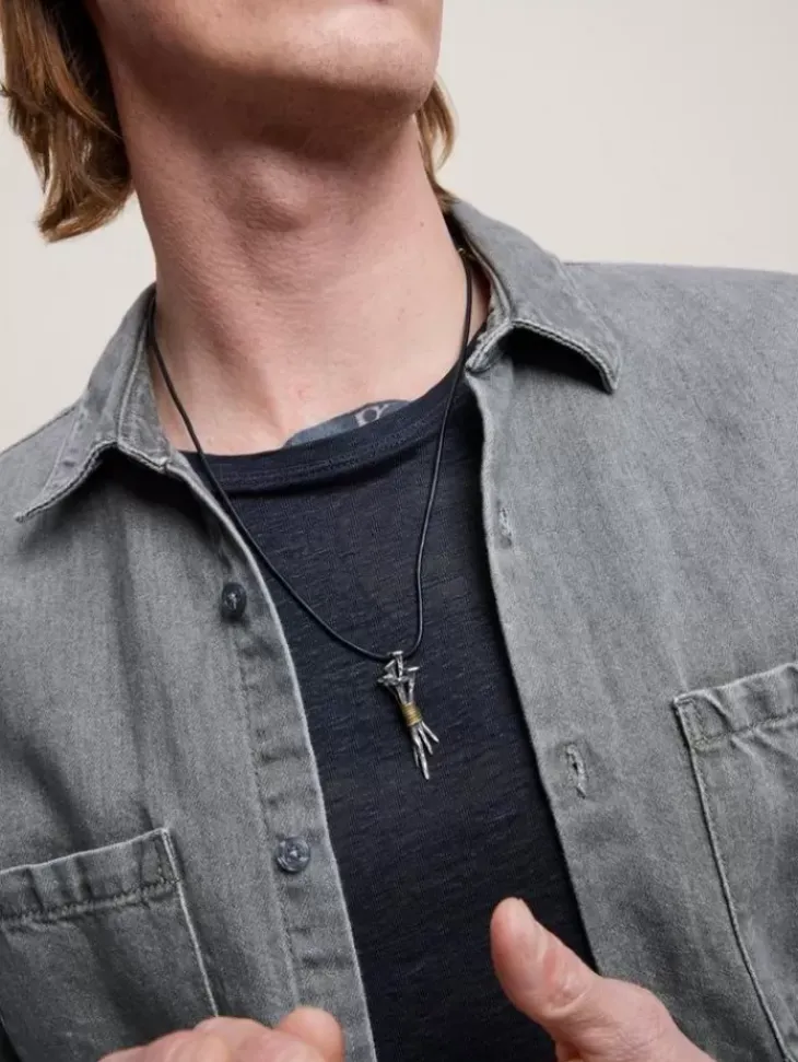 Jewelry>John Varvatos NAIL PENDANT NECKLACE SILVER
