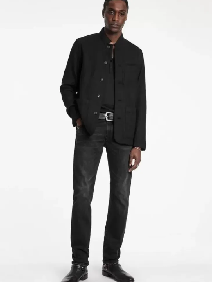 Leather & Outerwear|Tops>John Varvatos OFFICER FIELD JACKET BLACK