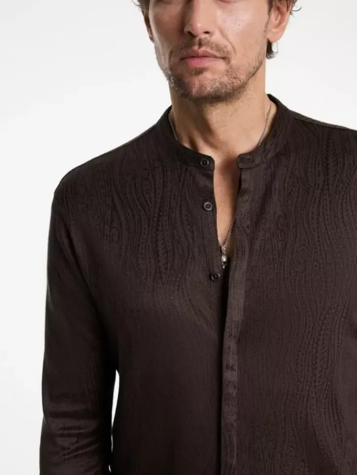 Shirts>John Varvatos OTAVIO SHIRT CHOCOLATE