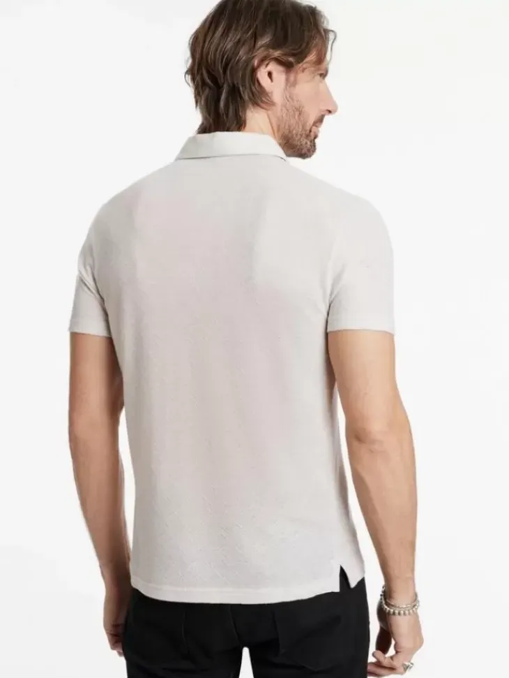 Tops>John Varvatos PALOMA POLO CHARCOAL/TURTLEDOVE