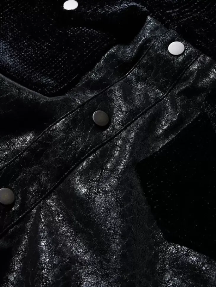 Leather & Outerwear|Tops>John Varvatos PASSAIC TRUCKER JACKET BLACK