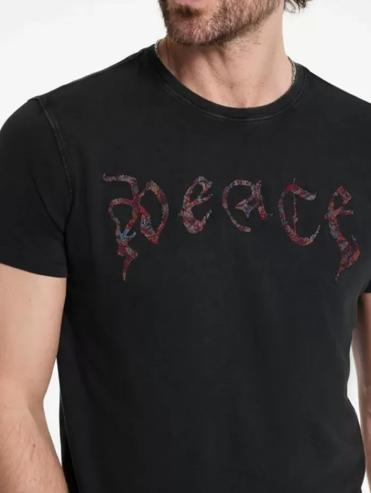 Graphic Tees>John Varvatos PEACE TEE CHARCOAL