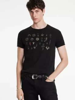 Graphic Tees>John Varvatos PENDANTS TEE BLACK
