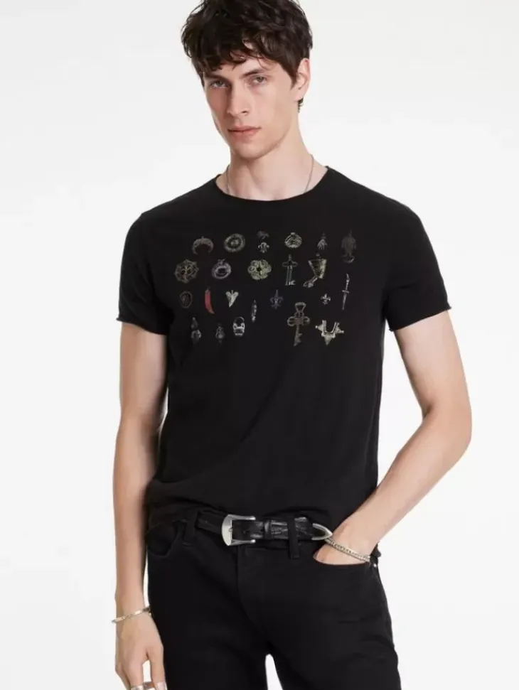 Graphic Tees>John Varvatos PENDANTS TEE BLACK