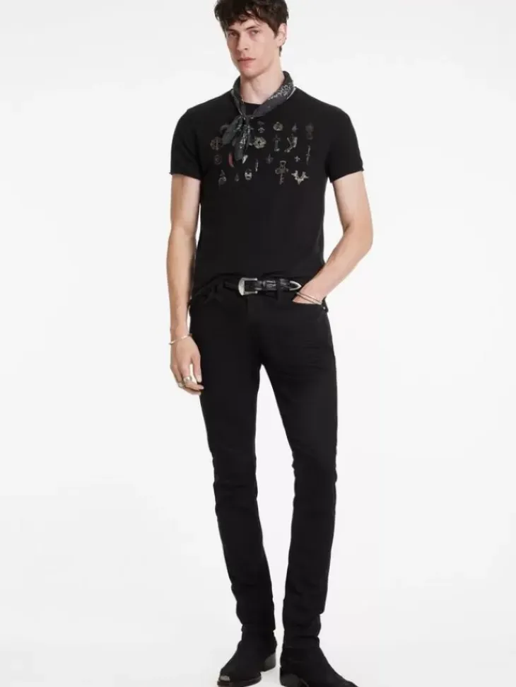 Graphic Tees>John Varvatos PENDANTS TEE BLACK