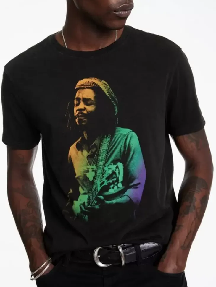 Graphic Tees>John Varvatos PETER TOSH TEE BLACK