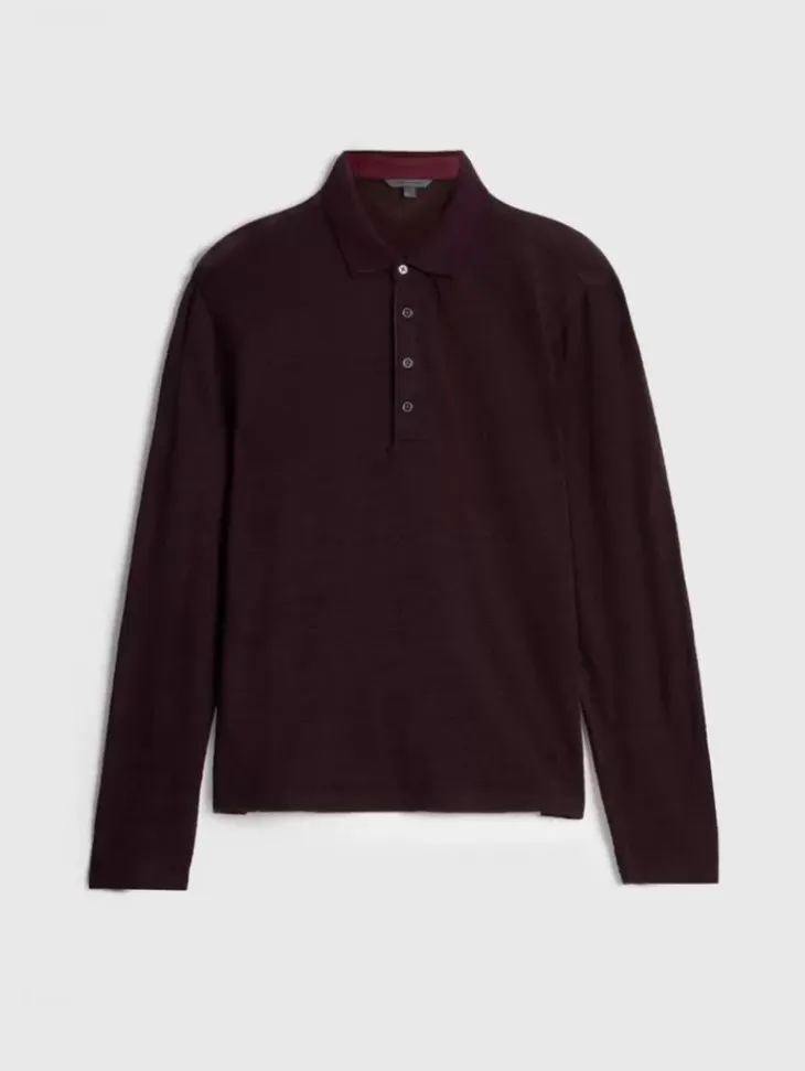 Tops>John Varvatos PRESIDIO POLO Merlot