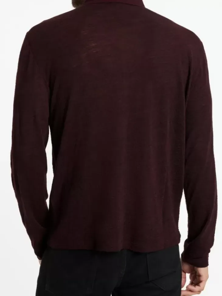 Tops>John Varvatos PRESIDIO POLO Merlot