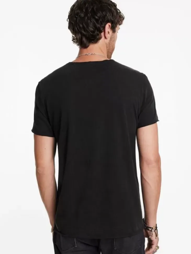 Tops>John Varvatos PUCKER TEE BLACK