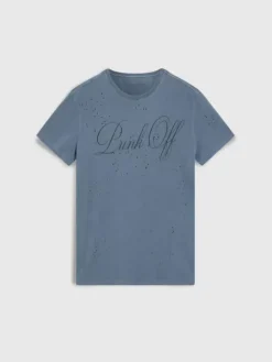Tops>John Varvatos PUNK OFF TEE DKSTEELHTR