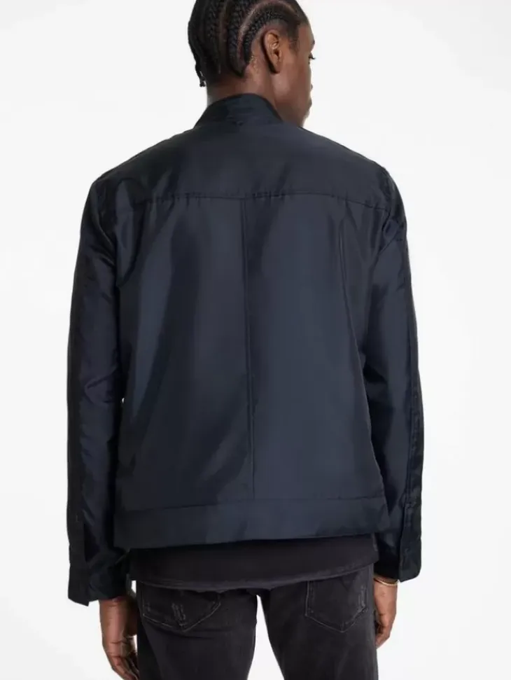 Leather & Outerwear|Tops>John Varvatos RACER JACKET NAVY