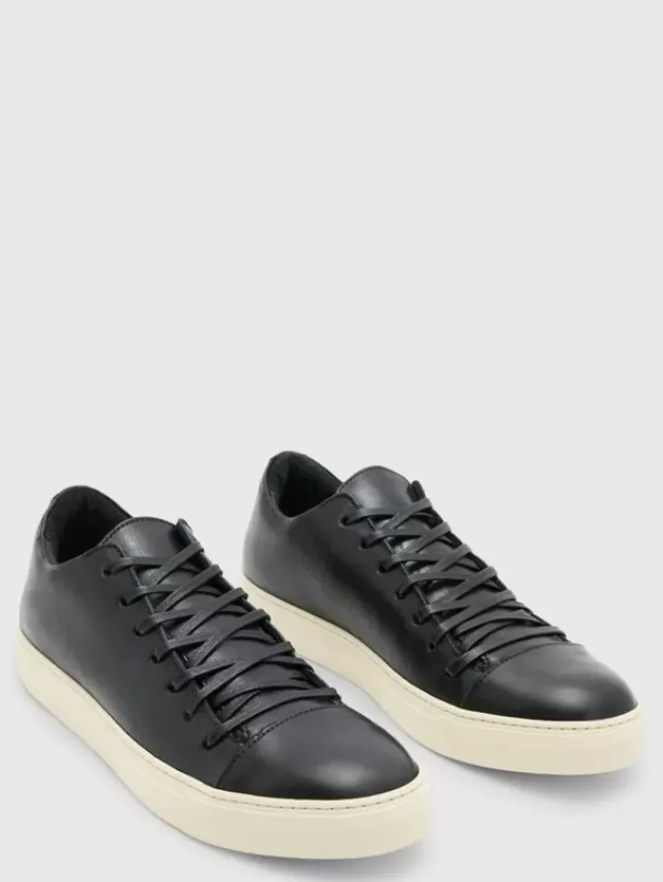 Sneakers|Leather Sneakers>John Varvatos REED LOW TOP SNEAKER BLACK