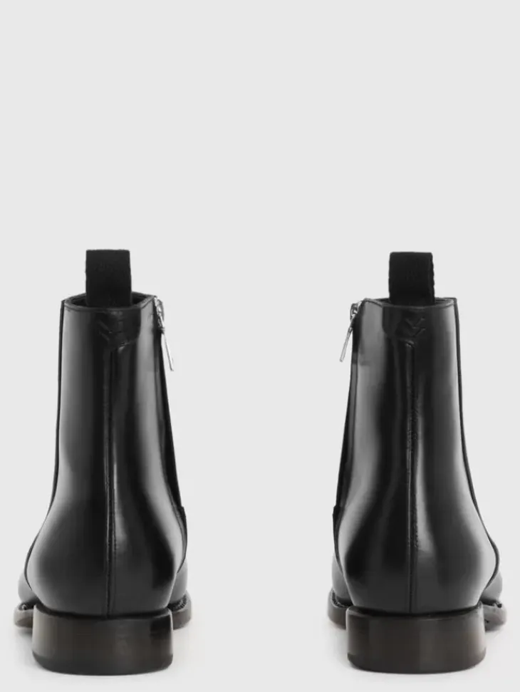 Boots|Leather Boots>John Varvatos REGENT BOOT BLACK