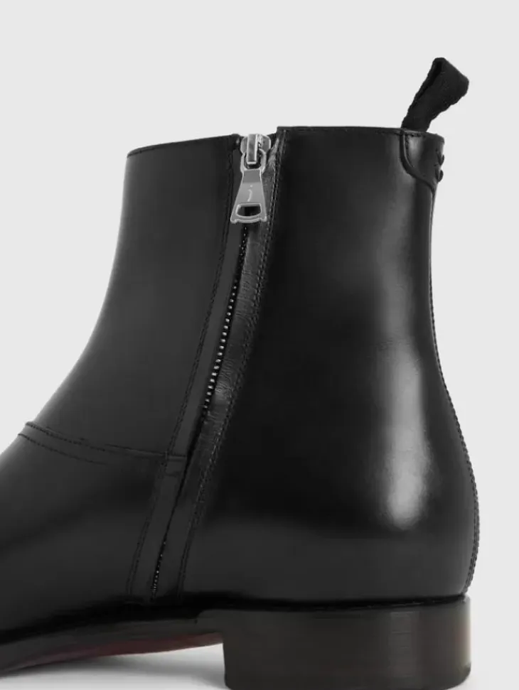Boots|Leather Boots>John Varvatos REGENT BOOT BLACK