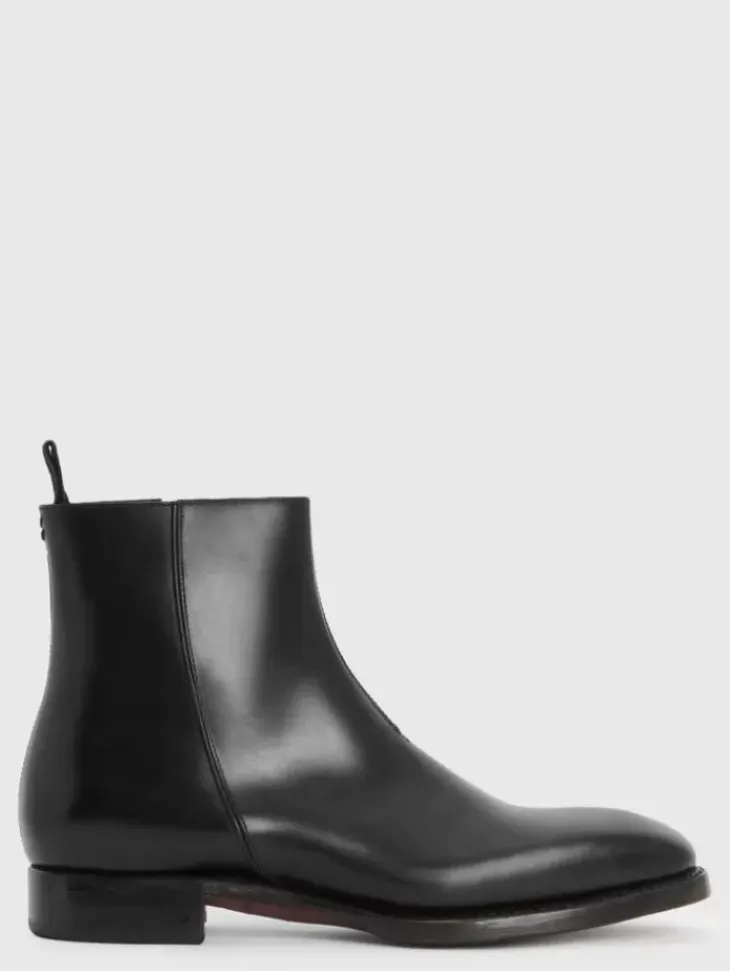 Boots|Leather Boots>John Varvatos REGENT BOOT BLACK