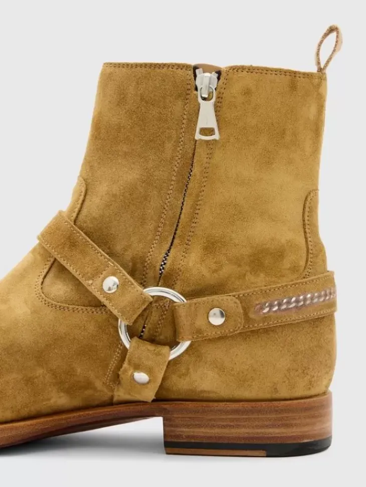 Boots|Leather Boots>John Varvatos REGENT HARNESS BOOT MILK/TAN