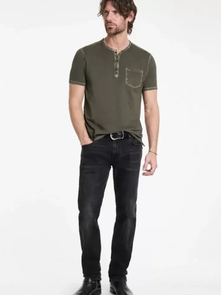 Tops>John Varvatos REX HENLEY DEEPOLIVE